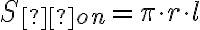  S_{šon}=\pi\cdot r \cdot l 