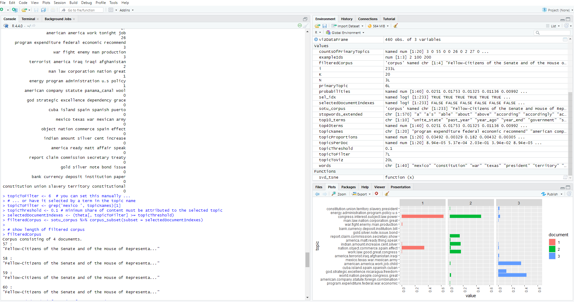 Snapshot do ambiente de trabalho em R para este projecto